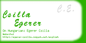 csilla egerer business card